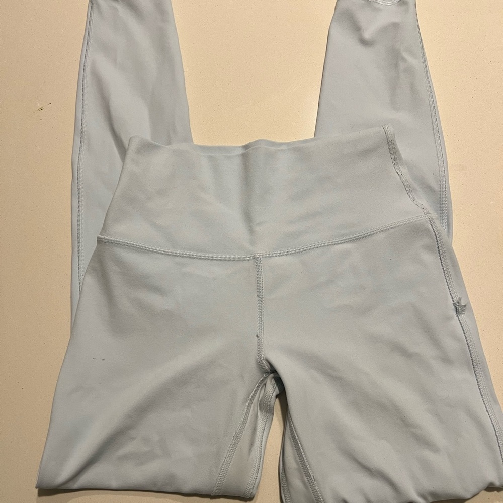 High-Waist Women’s Active Leggings in Light Blue